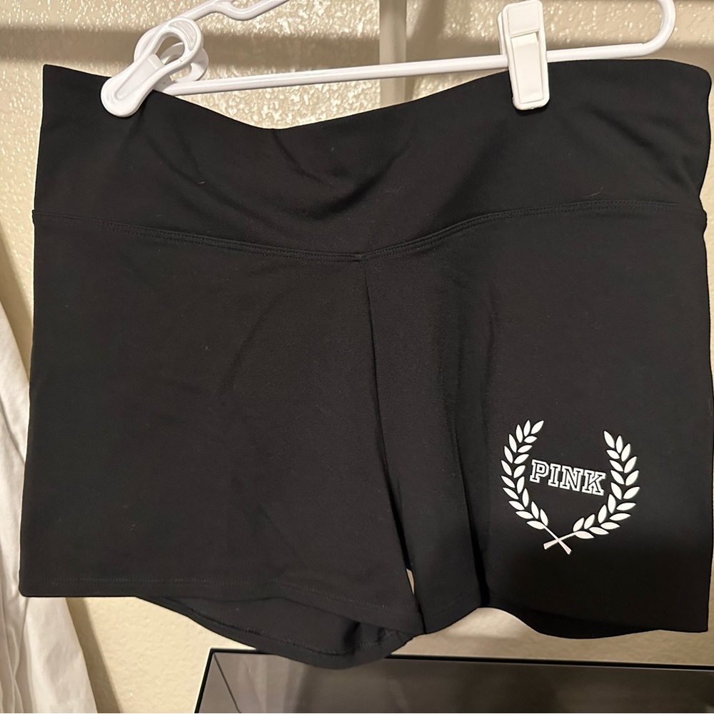 Pink ultimate shorts yoga shorts black large Victoria’s Secret